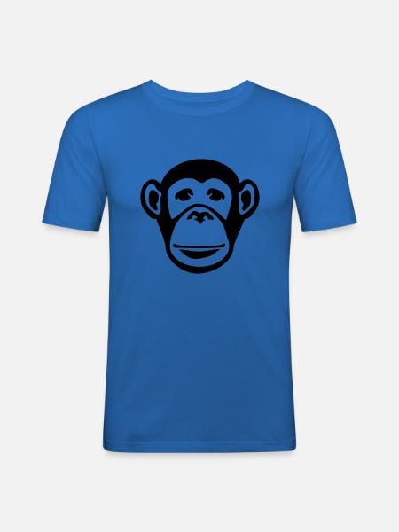 monkey_face_f1 - Men's Slim Fit T-Shirt - royal blue