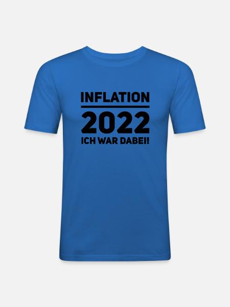 Inflation 2022 - Männer Slim Fit T-Shirt - Königsblau