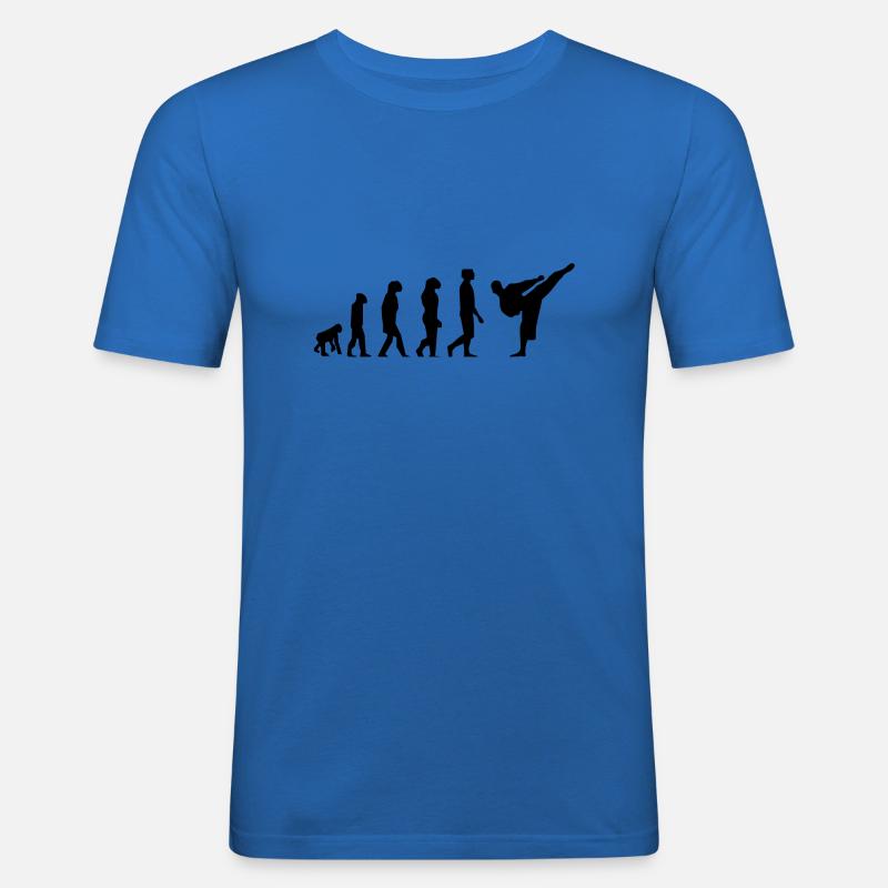 Karaté évolution - T-shirt près du corps Homme - bleu roi