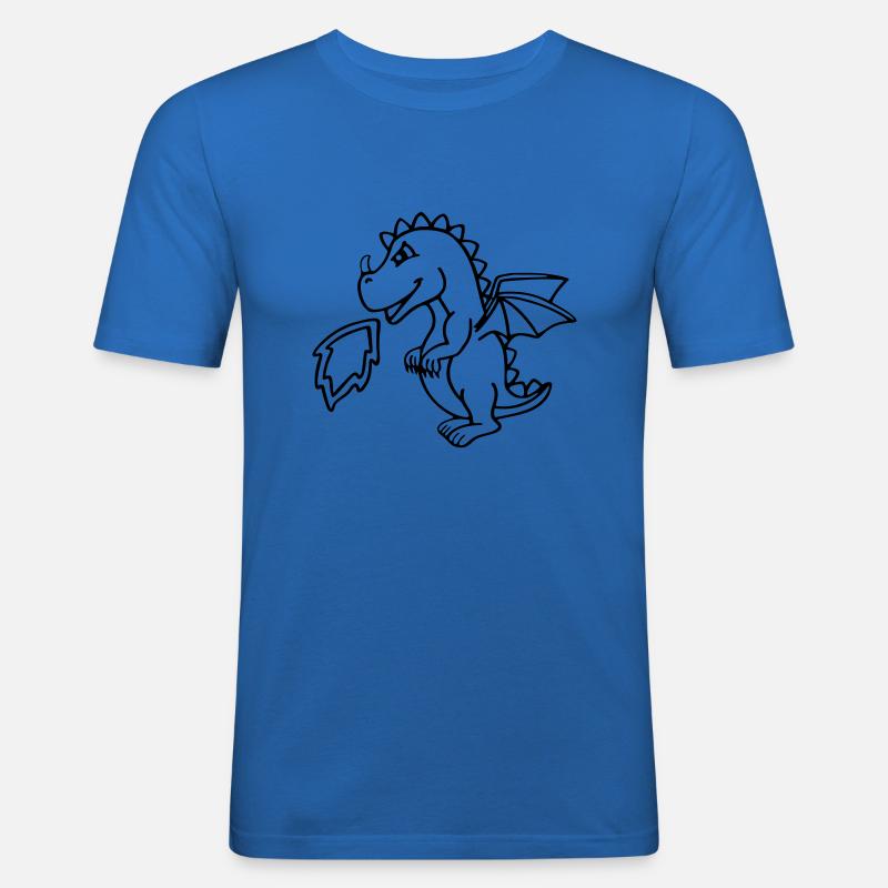 Drache - Männer Slim Fit T-Shirt - Königsblau