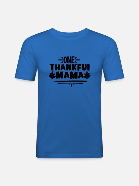 One Thankful Mama2 - Men's Slim Fit T-Shirt - royal blue