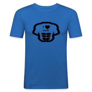 I Love DAD ́s - Men's Slim Fit T-Shirt - royal blue - Front - Jaron (178cm)