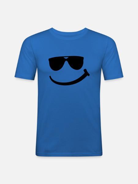 cool_smily_f1 - T-shirt près du corps Homme - bleu roi