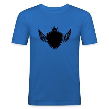 Armoiries - T-shirt près du corps Homme - bleu roi - Devant - Jaron (178cm)