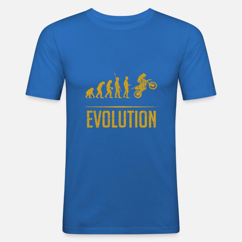 Motocross T-Shirt, Hoodie oder Pullover - Männer Slim Fit T-Shirt - Königsblau