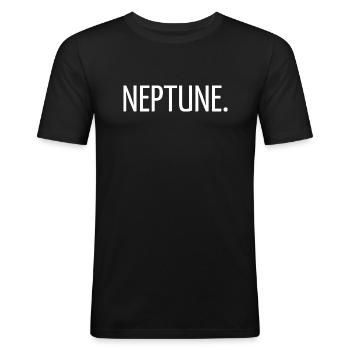 Neptune. - Men's Slim Fit T-Shirt - black - Front - Nik (191cm)