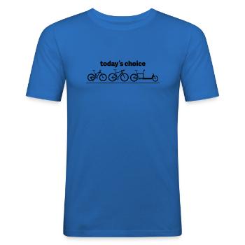 todays choice - Männer Slim Fit T-Shirt - Königsblau - Vorne - Jaron (178cm)