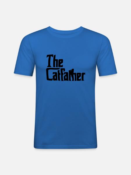 der Katzenvater - Männer Slim Fit T-Shirt - Königsblau
