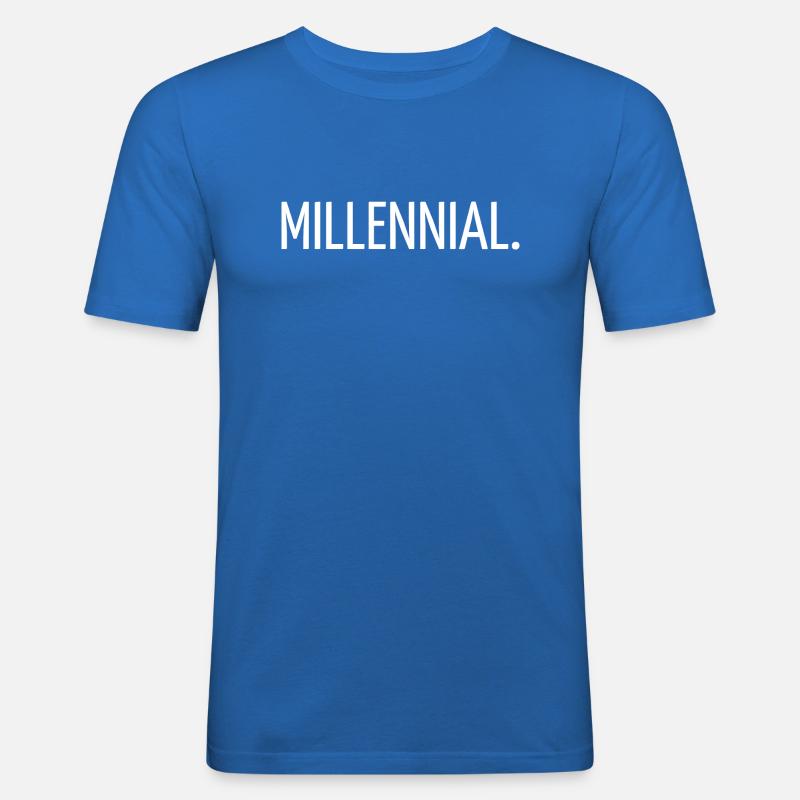 Tausendjährig - Männer Slim Fit T-Shirt - Königsblau