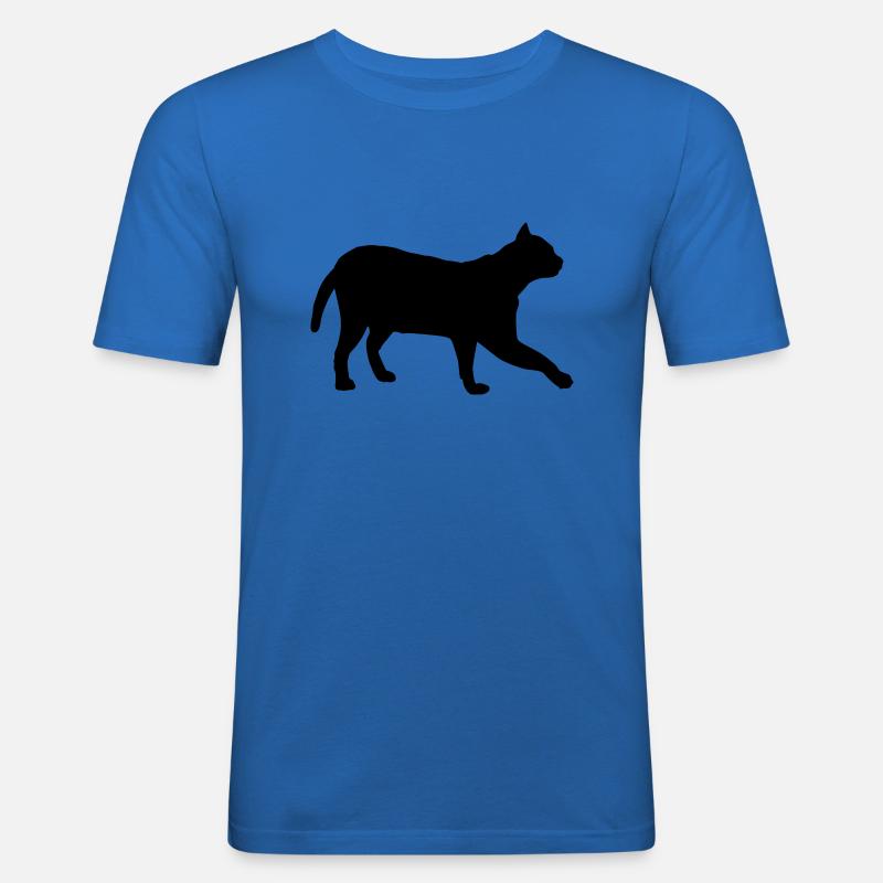 katze - Männer Slim Fit T-Shirt - Königsblau