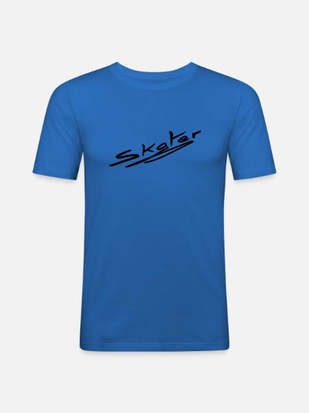 skater - sk8 - Männer Slim Fit T-Shirt - Königsblau