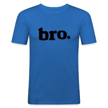 Brücke - Männer Slim Fit T-Shirt - Königsblau - Vorne - Jaron (178cm)