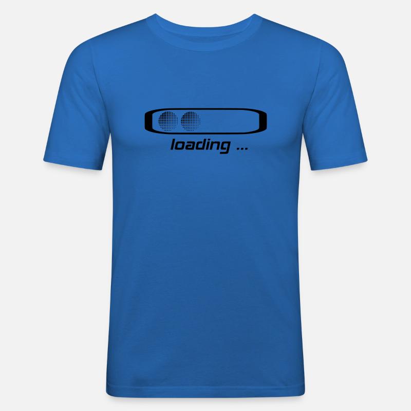 loading bar, loading bar - Men's Slim Fit T-Shirt - royal blue