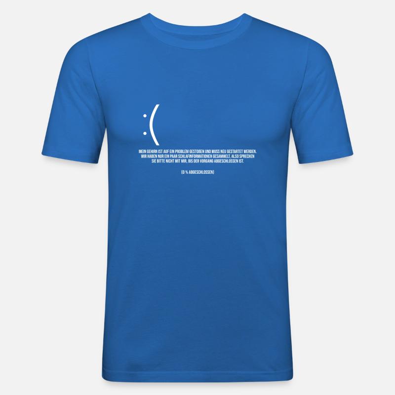 Computer Blauer bildschirm error - Männer Slim Fit T-Shirt - Königsblau