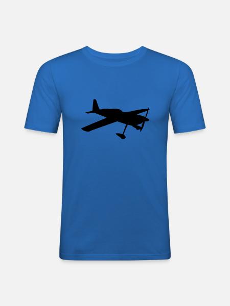 aircraft light aviation private plane - Men's Slim Fit T-Shirt - royal blue