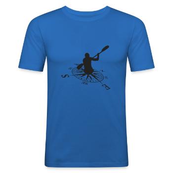 Pagaie - T-shirt près du corps Homme - bleu roi - Devant - Jaron (178cm)