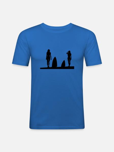 Surfergirls - Männer Slim Fit T-Shirt - Königsblau
