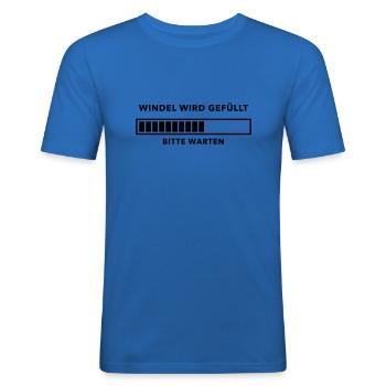 Hosenscheißer - Männer Slim Fit T-Shirt - Königsblau - Vorne - Jaron (178cm)