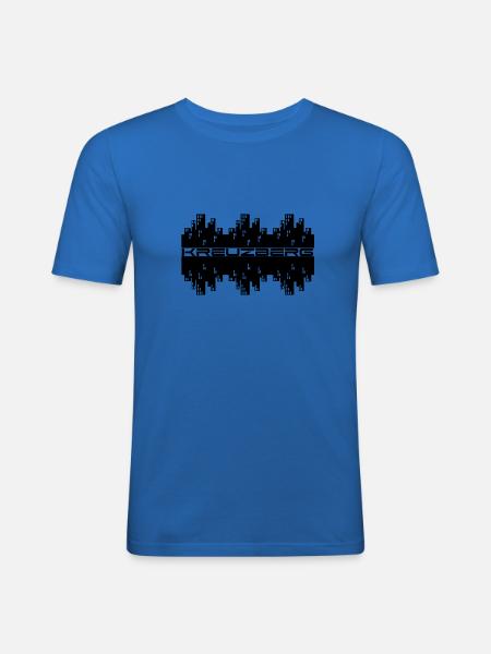 Kreuzberg - Männer Slim Fit T-Shirt - Königsblau