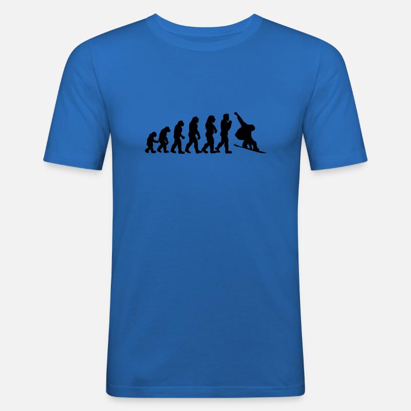 snowboard evolution - Men's Slim Fit T-Shirt - royal blue