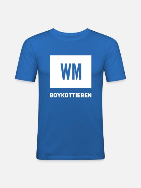 WM Katar - Männer Slim Fit T-Shirt - Königsblau