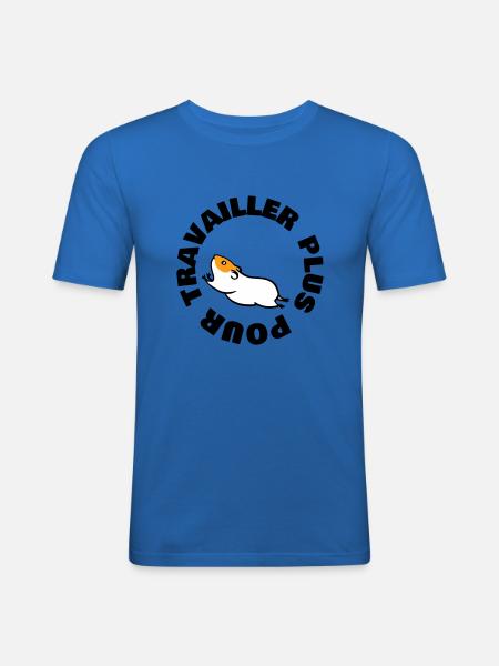 TRAVAILLER PLUS POUR - T-shirt près du corps Homme - bleu roi