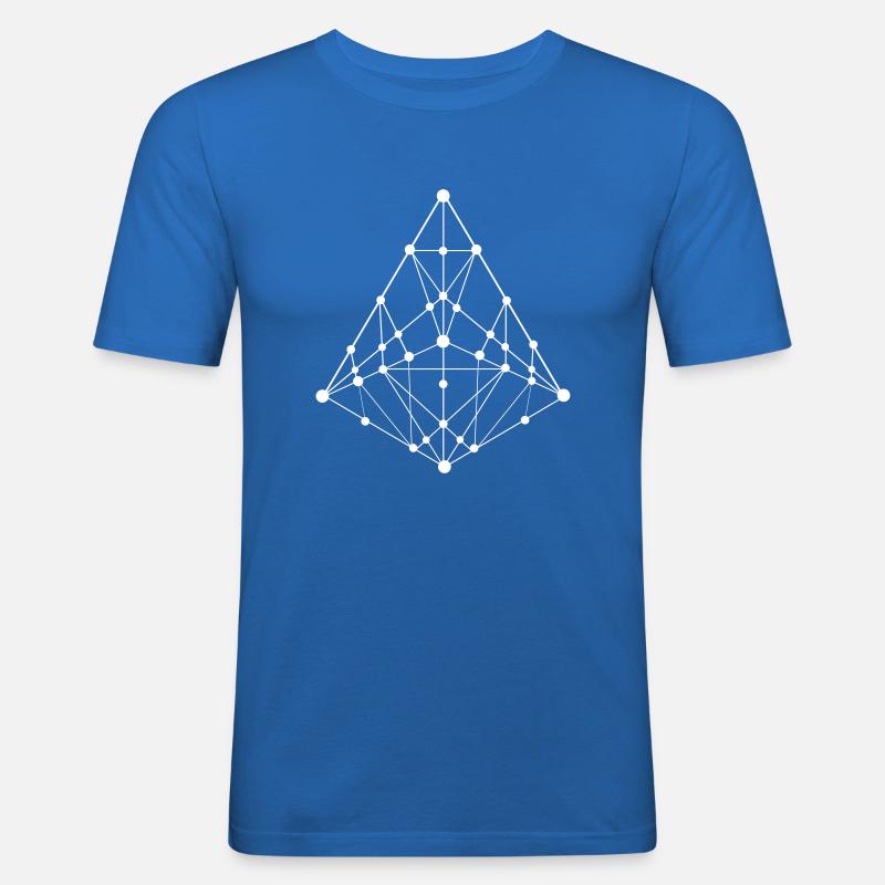 Blockchain, Ether - Männer Slim Fit T-Shirt - Königsblau