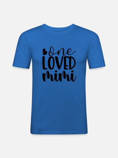 One loved mimi - Männer Slim Fit T-Shirt - Königsblau