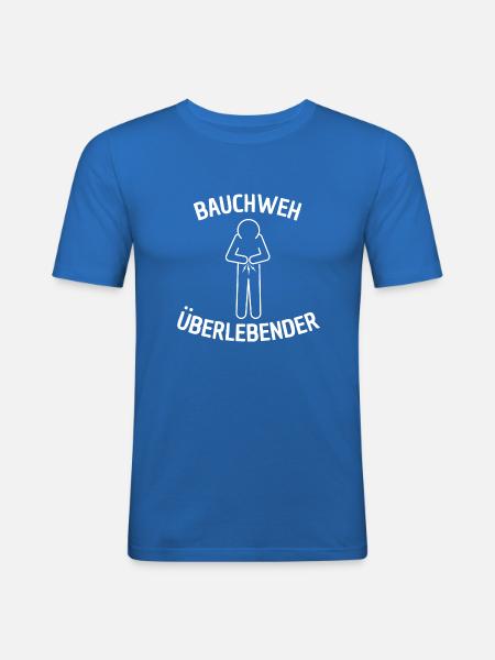 BAUCHWEH Überlebender - Männer Slim Fit T-Shirt - Königsblau