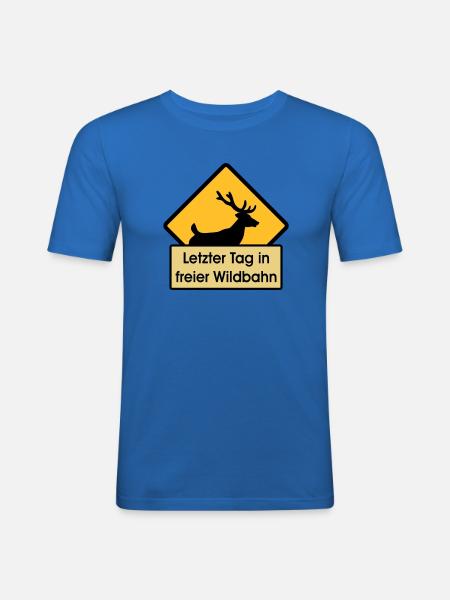 Junggeselle - Männer Slim Fit T-Shirt - Königsblau