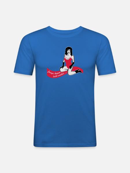 Hamburg - Männer Slim Fit T-Shirt - Königsblau