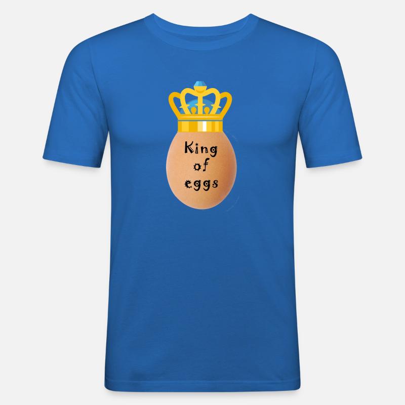 König der Eier Krone - Männer Slim Fit T-Shirt - Königsblau
