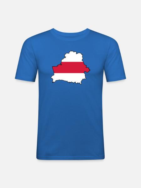 Silhouette of Belarus - Men's Slim Fit T-Shirt - royal blue