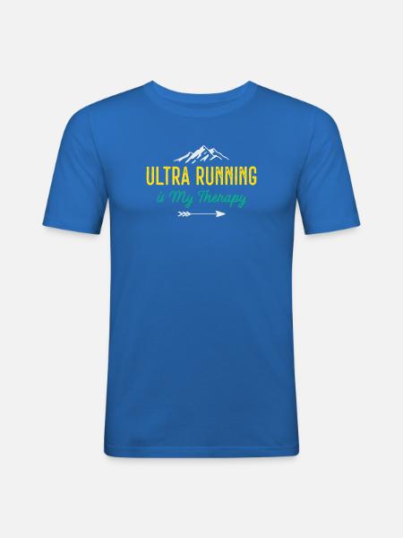 Ultra Running is My Therapy - Men's Slim Fit T-Shirt - royal blue