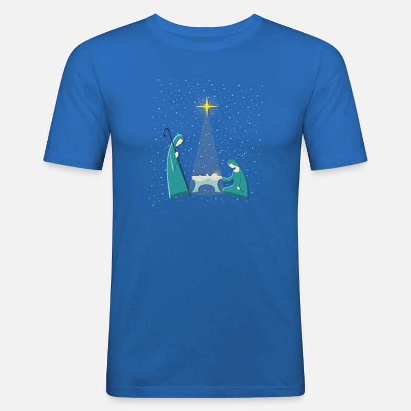Jesuskind Weihnachtskrippe - Männer Slim Fit T-Shirt - Königsblau