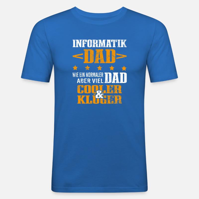 Informatiker Vater Programmierer Technik-Nerd - Männer Slim Fit T-Shirt - Königsblau
