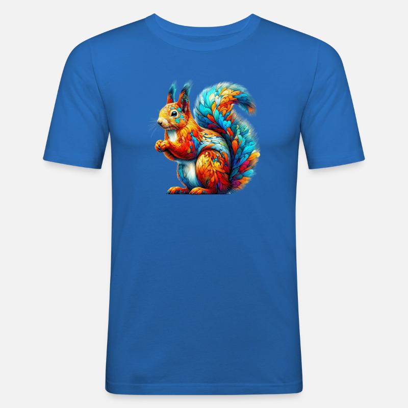 Eichhörnchen - Männer Slim Fit T-Shirt - Königsblau