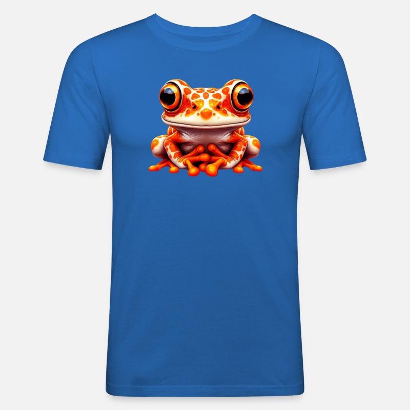 Frosch - Männer Slim Fit T-Shirt - Königsblau