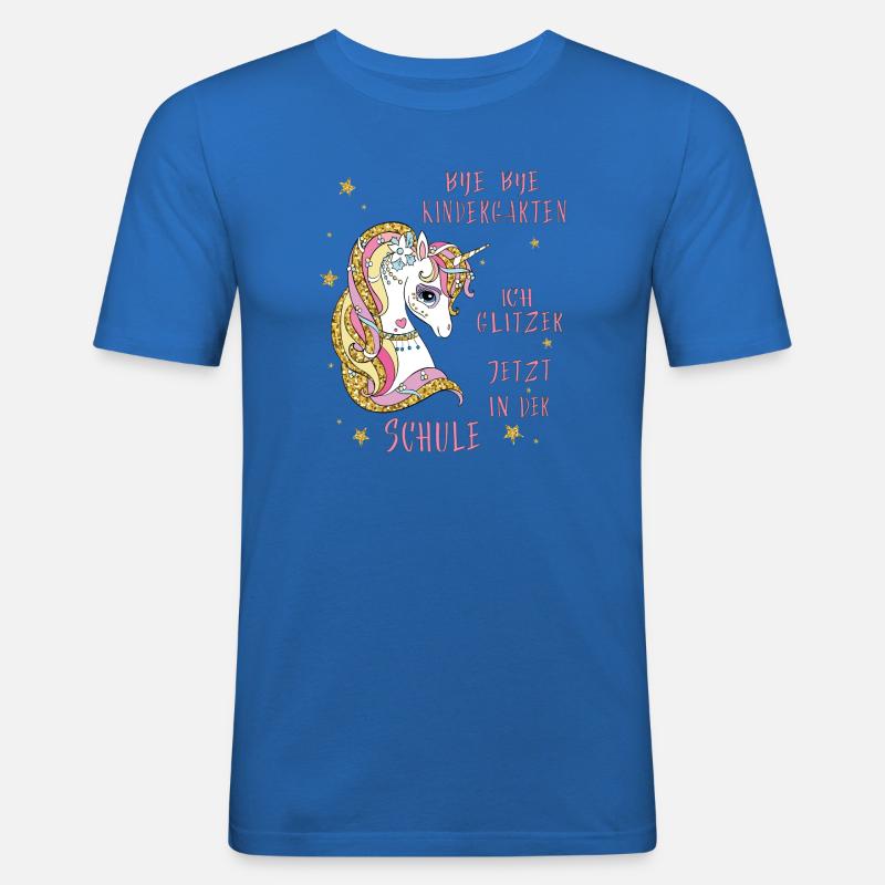 Bye Bye Kindergarten Schule - Männer Slim Fit T-Shirt - Königsblau