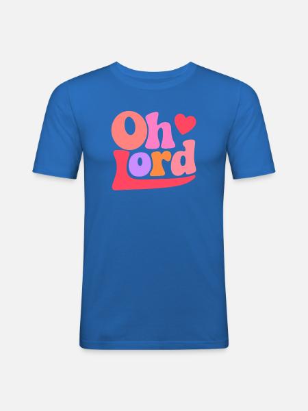 Seigneur - T-shirt près du corps Homme - bleu roi
