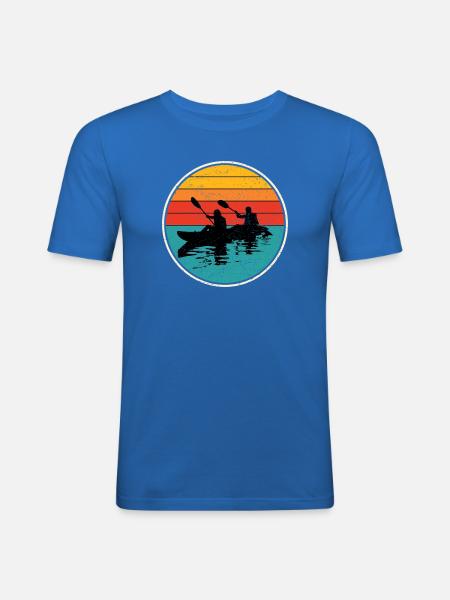 Sunset Kayak Duo Circle - Men's Slim Fit T-Shirt - royal blue