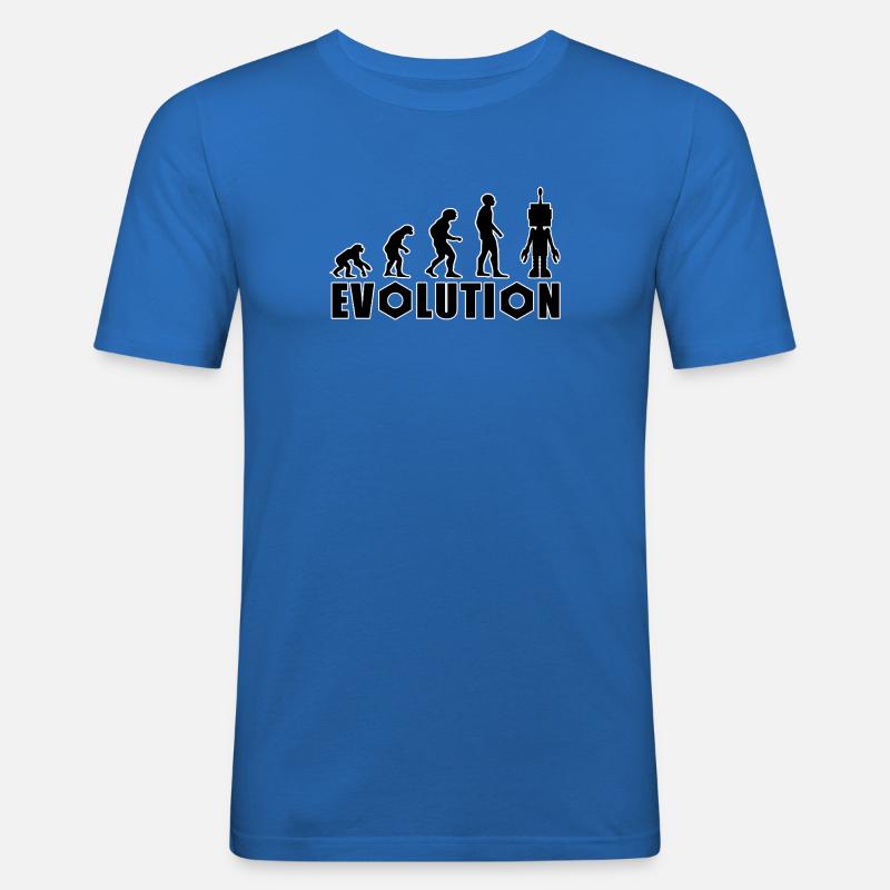 Evolution from human to android - Men's Slim Fit T-Shirt - royal blue