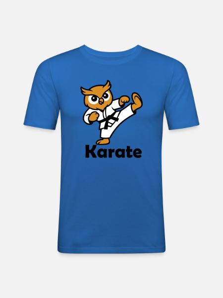 Karate Owl - Men's Slim Fit T-Shirt - royal blue