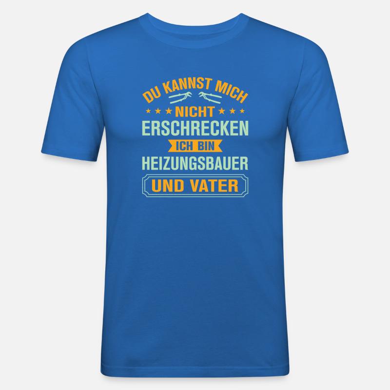 Heating Engineer Heating Construction Plumber Plumber - Men's Slim Fit T-Shirt - royal blue