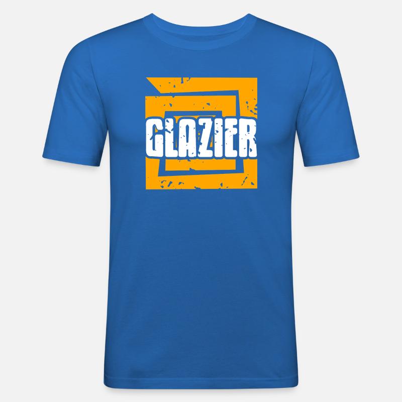 Evolution Glazier Funny Trade Job Progression - Männer Slim Fit T-Shirt - Königsblau