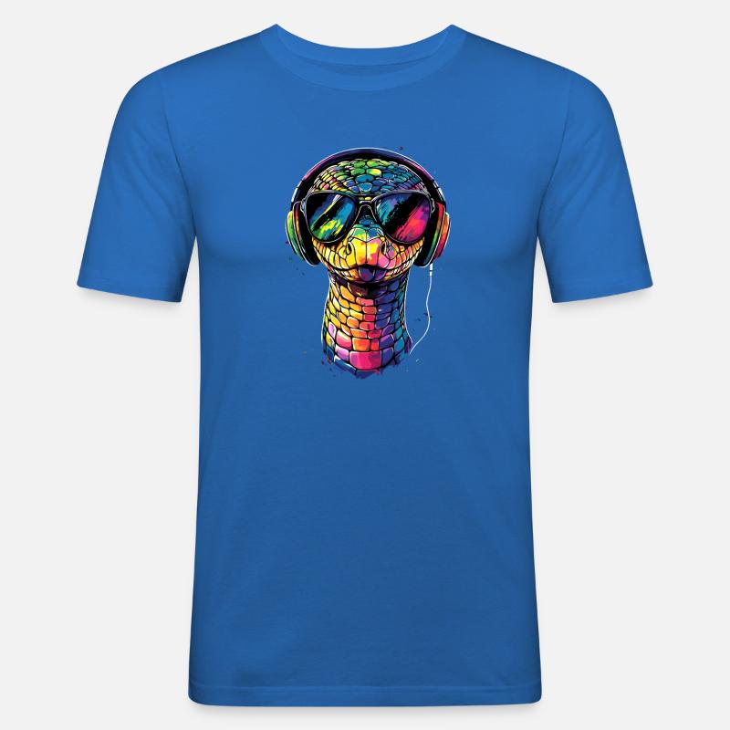 Schlange Python Kobra Klapperschlange Schlangen - Männer Slim Fit T-Shirt - Königsblau