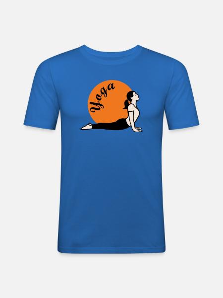 Yoga Love - Männer Slim Fit T-Shirt - Königsblau