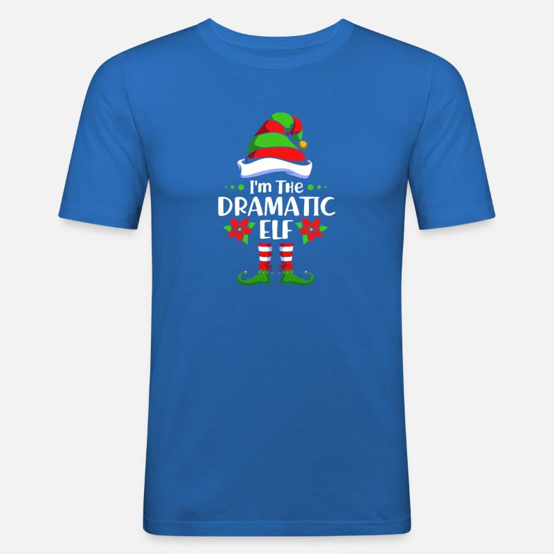 Elfe Elf Weihnachtsgeschenk Dramaqueen Drama - Männer Slim Fit T-Shirt - Königsblau