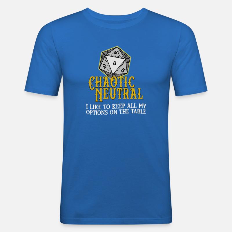 Chaotisch Neutral D20 - Männer Slim Fit T-Shirt - Königsblau