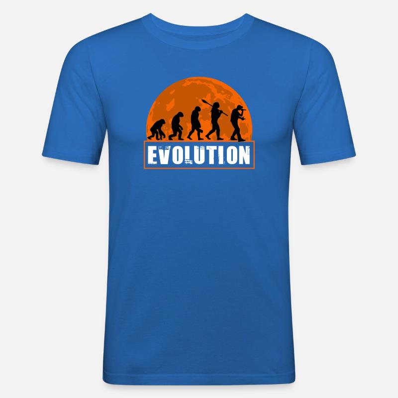 Funny Human Evolution Rapper - Men's Slim Fit T-Shirt - royal blue